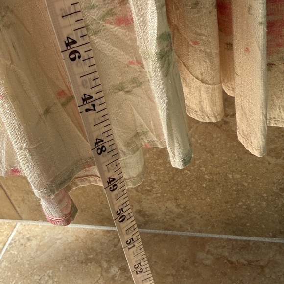 LoveShackFancy Terrence Dress 100% Silk - Pockets Ruffle Hem Puff Sleeve Eyelet - Picture 17 of 17